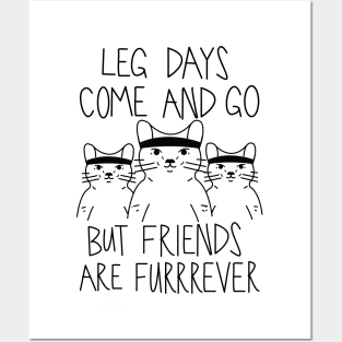 Leg Days Come And Go But Friends Are Furrrever Posters and Art